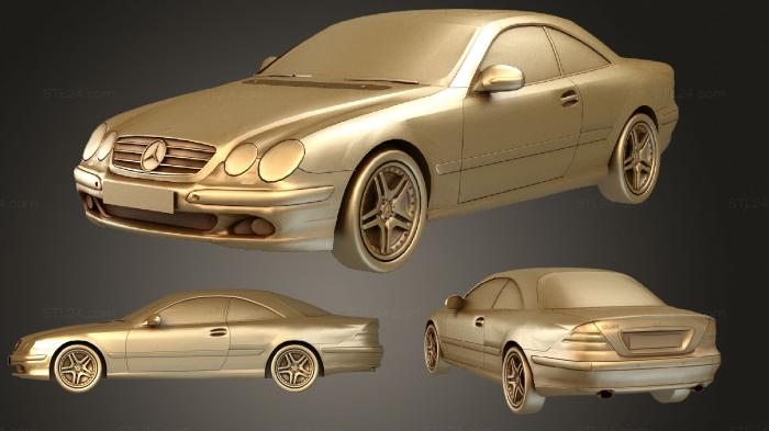 Автомобили и транспорт (Mercedes Benz CL55, CARS_2581) 3D модель для ЧПУ станка